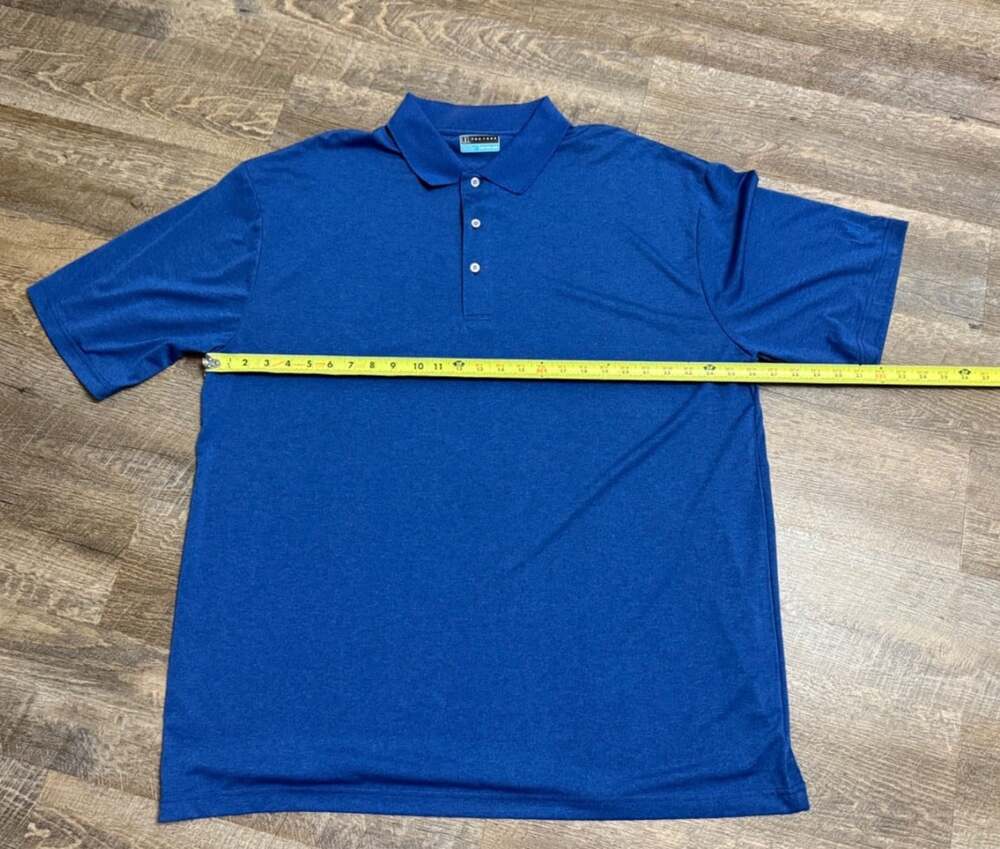 PGA Tour Pro Series Men's XXL Tall Polo Shirt Blue Heather Golf Stretch Hombre